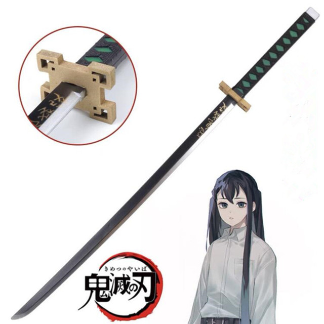 Miecz samuraja Demon Slayer Tanjirou Kochou Shinobu 104cm - model 1:1 z diabelskim ostrzem do Cosplay'u - katana ninja z PU - Wianko - 18