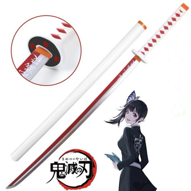 Miecz samuraja Demon Slayer Tanjirou Kochou Shinobu 104cm - model 1:1 z diabelskim ostrzem do Cosplay'u - katana ninja z PU - Wianko - 29