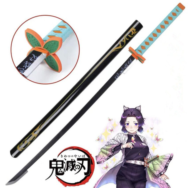 Miecz samuraja Demon Slayer Tanjirou Kochou Shinobu 104cm - model 1:1 z diabelskim ostrzem do Cosplay'u - katana ninja z PU - Wianko - 9