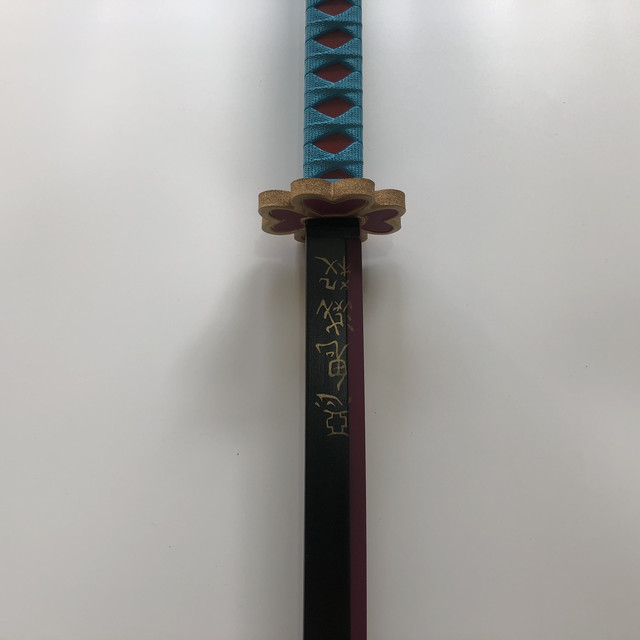 Miecz samuraja Demon Slayer Tanjirou Kochou Shinobu 104cm - model 1:1 z diabelskim ostrzem do Cosplay'u - katana ninja z PU - Wianko - 69