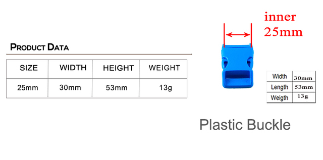25mm niebieskie plastikowe zapięcie na obrożę DIY, plecak, torbę - wysoka jakość, akcesoria (+BU25P14) - Wianko - 5