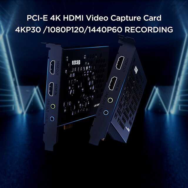 Karta przechwytywania wideo Ezcap324 PCIE 1080p 4K HDMI - nagrywanie gier i transmisja na żywo z linii audio out - Wianko - 1