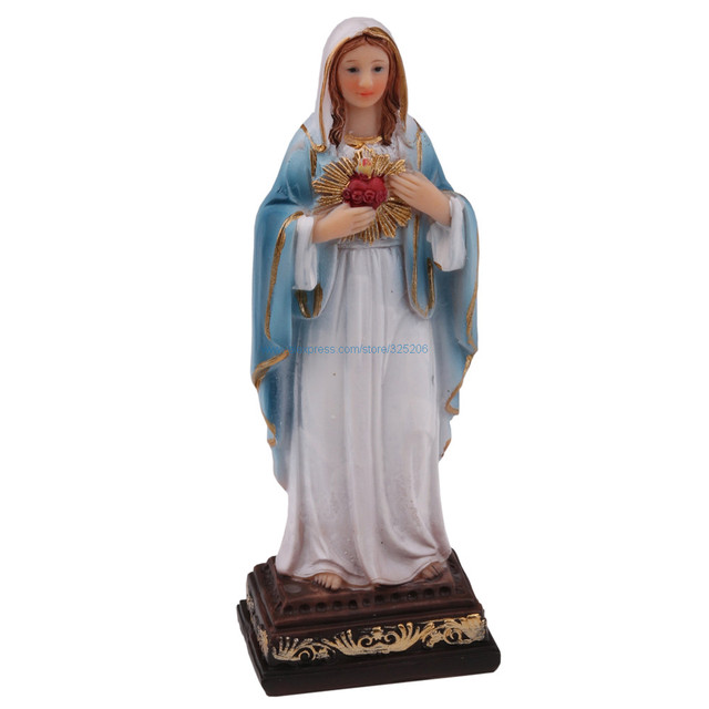 Figurka Serce Maryi Panny - dekoracja stołowa do domu - Wianko - 1