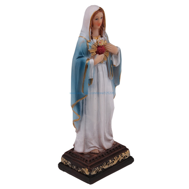 Figurka Serce Maryi Panny - dekoracja stołowa do domu - Wianko - 3