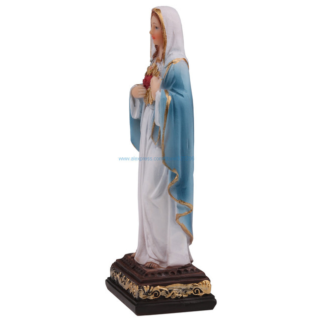 Figurka Serce Maryi Panny - dekoracja stołowa do domu - Wianko - 4
