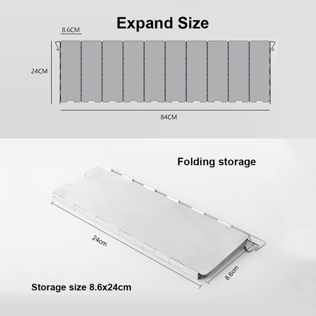Kuchenka kempingowa z ultralekką, składaną szybą przednią - 10-płytowa, przenośna, na alkohol lub gaz butanowy - Wianko - 4