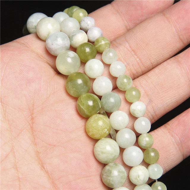 Koraliki z naturalnego zielonego kamienia Jades do biżuterii DIY - wybierz rozmiar (4, 6, 8, 10, 12MM) - Wianko - 12