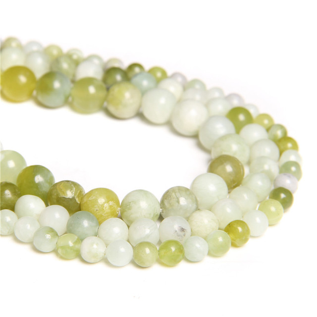 Koraliki z naturalnego zielonego kamienia Jades do biżuterii DIY - wybierz rozmiar (4, 6, 8, 10, 12MM) - Wianko - 14