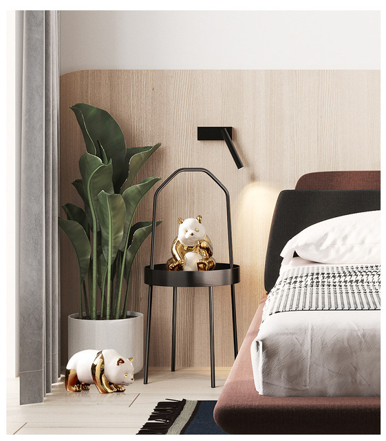 Nowoczesna i prosta złota panda ceramiczna dekoracja światła luksusowa kreatywna TV do salonu - Wianko - 1