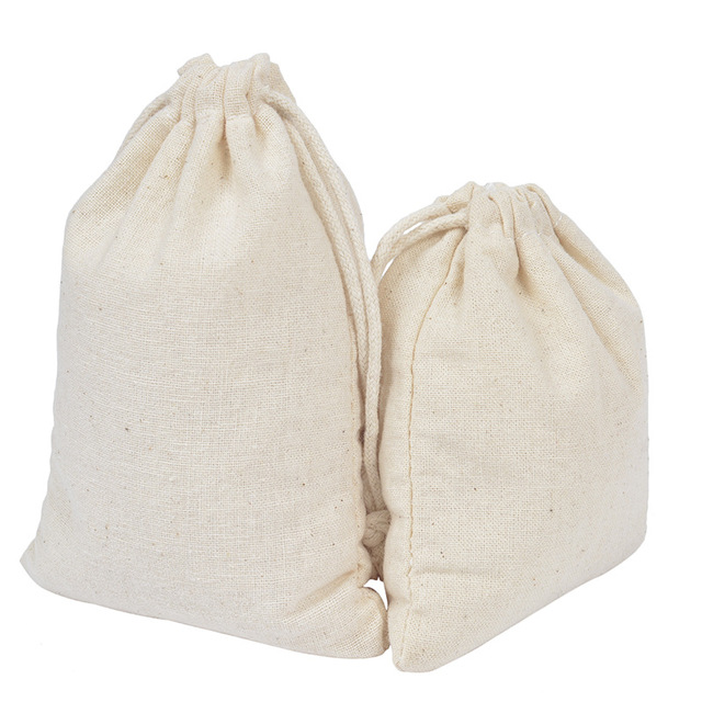 Bawełniane torby do przechowywania sznurków - 50 sztuk/partia - prezent ślubny DIY - wielokrotnego użytku - Wianko - 2