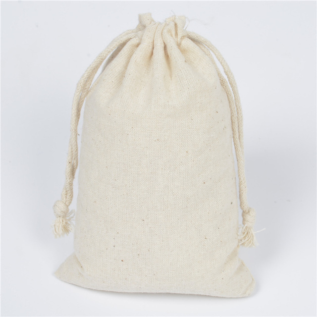 Bawełniane torby do przechowywania sznurków - 50 sztuk/partia - prezent ślubny DIY - wielokrotnego użytku - Wianko - 3