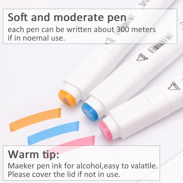 Markery artystyczne Touchfive z podwójnymi końcówkami (10/30/40/60/80/168 kolorów) dla szkolnych rysowników - Wianko - 16