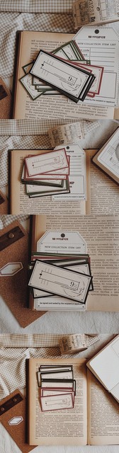 Papierowy zeszyt Retro Vintage - 30 sztuk/paczka - Bullet Journaling, dekoracja szkoła - Wianko - 5