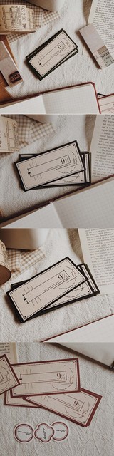 Papierowy zeszyt Retro Vintage - 30 sztuk/paczka - Bullet Journaling, dekoracja szkoła - Wianko - 3