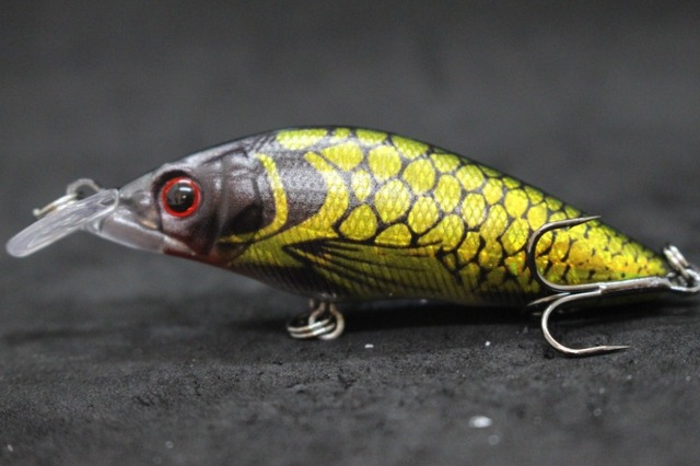 Przynęta woblery WLure 8.1cm 7.1g, pływanie z szeroką akcją, krótki korpus, hak #6, przynęta na owady, świeża woda, 3D oczy, twarde Crankbait M583 - Wianko - 20