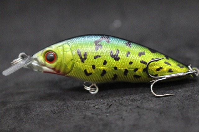 Przynęta woblery WLure 8.1cm 7.1g, pływanie z szeroką akcją, krótki korpus, hak #6, przynęta na owady, świeża woda, 3D oczy, twarde Crankbait M583 - Wianko - 18