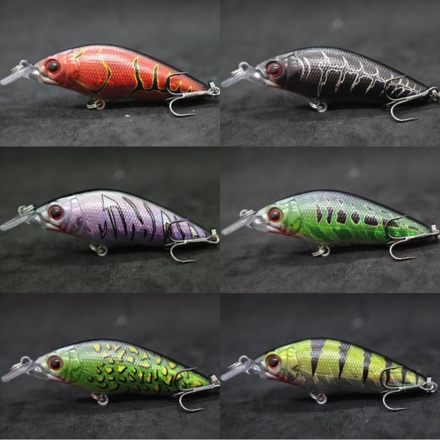 Przynęta woblery WLure 8.1cm 7.1g, pływanie z szeroką akcją, krótki korpus, hak #6, przynęta na owady, świeża woda, 3D oczy, twarde Crankbait M583 - Wianko - 11