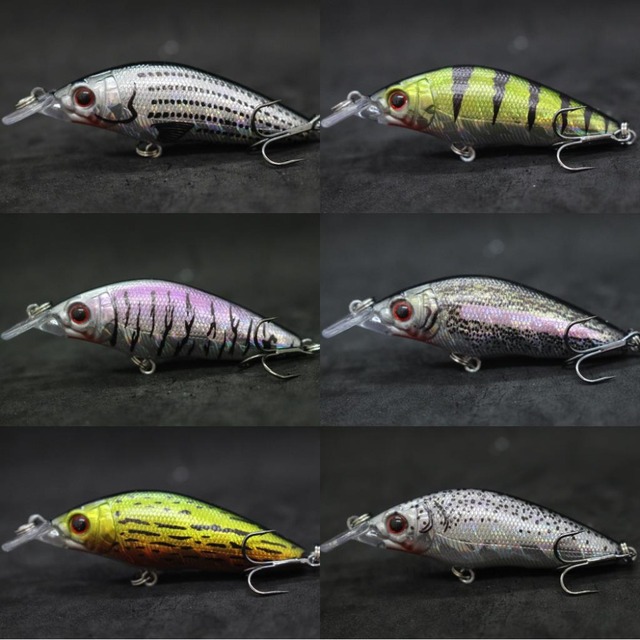 Przynęta woblery WLure 8.1cm 7.1g, pływanie z szeroką akcją, krótki korpus, hak #6, przynęta na owady, świeża woda, 3D oczy, twarde Crankbait M583 - Wianko - 10