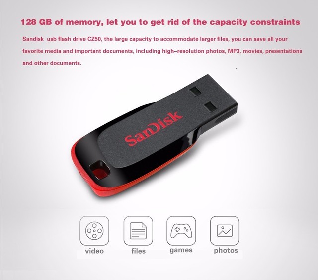 Oryginalny pendrive SanDisk Cruzer Blade CZ50 USB 2.0 o pojemności 128GB 64GB 32GB 16GB z oficjalną weryfikacją - Wianko - 6
