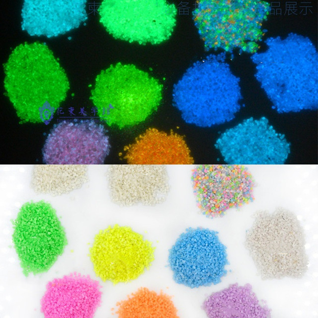 Fluorescencyjny granulat Luminous o wadze 10g, do zabawek DIY, świecący w ciemności, z efektem jasnego farbującego piasku w gwiazdowym kształcie - Wianko - 2
