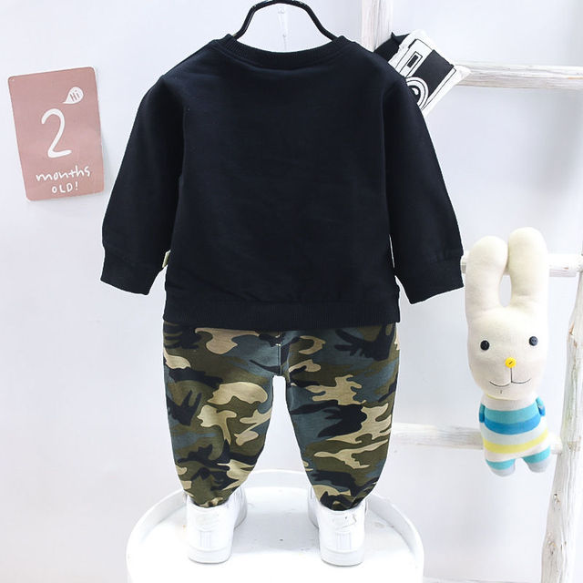 Nowa wiosna-jesień zestawu odzieży dla dzieci w wieku od 1 do 5 lat - casual, 2 sztuki: bluzka i spodnie w drukowane wzory chłopięce - Wianko - 11