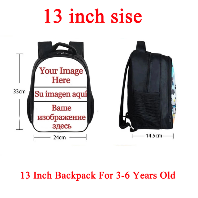 Dostosuj plecak szkolny dla dzieci - czarny plecak dla przedszkolaków z możliwością personalizacji - Wianko - 3