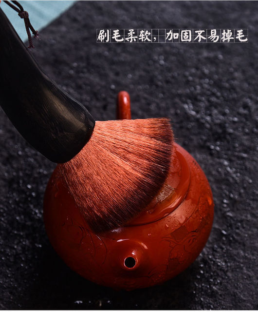 Szczotka do herbaty z uchwytem w kształcie rogu Kung Fu - Wianko - 8