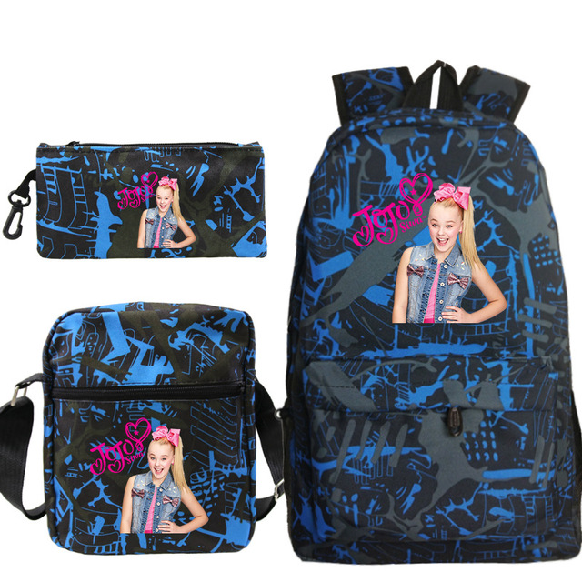 Plecak Jojo Siwa Bagpack chłopcy dziewczęta - plecak szkolny torba podróżna z torbą Crossbody i długopisami - Wianko - 18