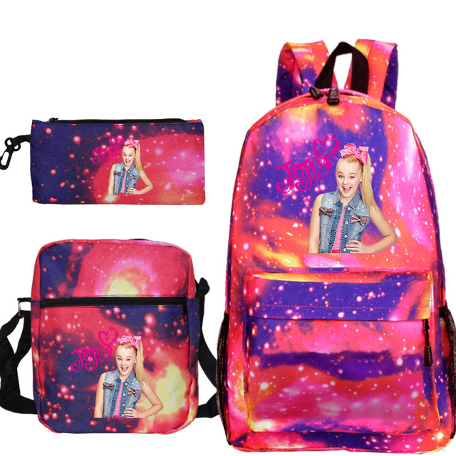Plecak Jojo Siwa Bagpack chłopcy dziewczęta - plecak szkolny torba podróżna z torbą Crossbody i długopisami - Wianko - 15