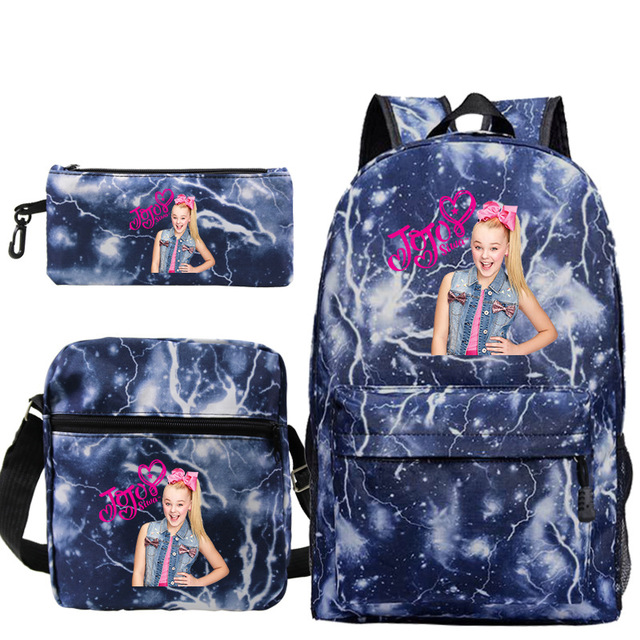 Plecak Jojo Siwa Bagpack chłopcy dziewczęta - plecak szkolny torba podróżna z torbą Crossbody i długopisami - Wianko - 13