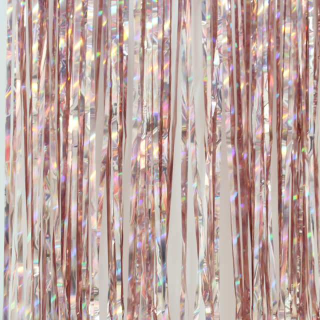 Kurtyna deszczowa 2m - kolorowe światła, idealna dekoracja na urodziny i wesele - Wianko - 5