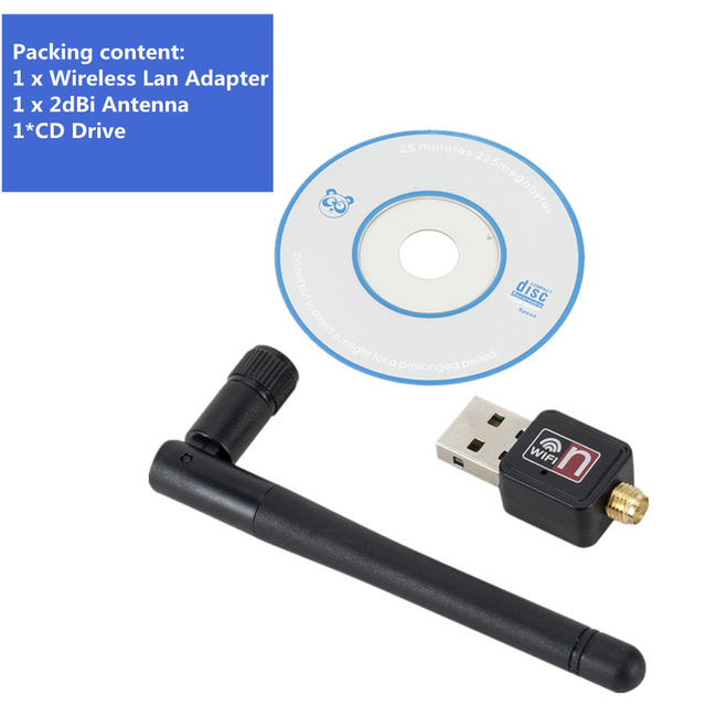 Adapter USB Wifi GRWIBEOU 150 mb/s z anteną 2dB – karta sieciowa Lan PC, odbiornik Wi-Fi bezprzewodowy - Wianko - 3