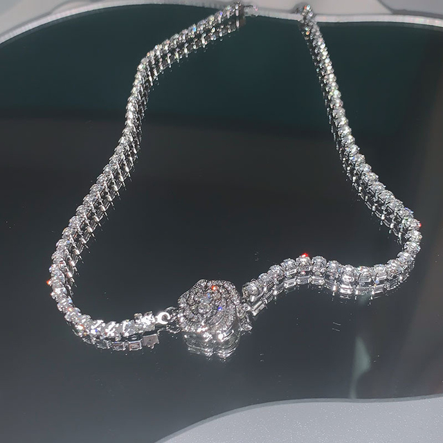 Elegancki naszyjnik choker z dużą imitacją białej perły - złota biżuteria ślubna - Wianko - 21