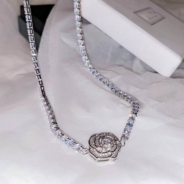 Elegancki naszyjnik choker z dużą imitacją białej perły - złota biżuteria ślubna - Wianko - 20