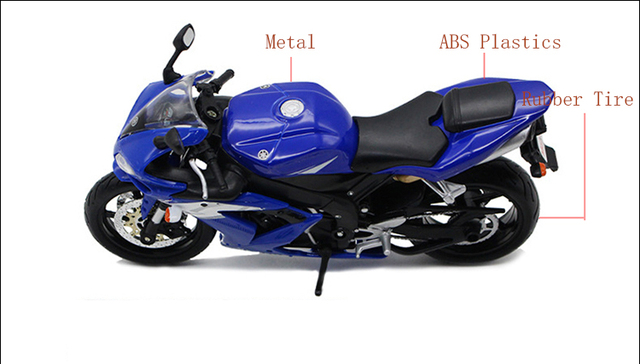 Model motocykla Alloy Forcecontrol M 1:12 YZF-R1 - Zabawka symulacyjna dla dzieci i kolekcjonerów - Wianko - 1