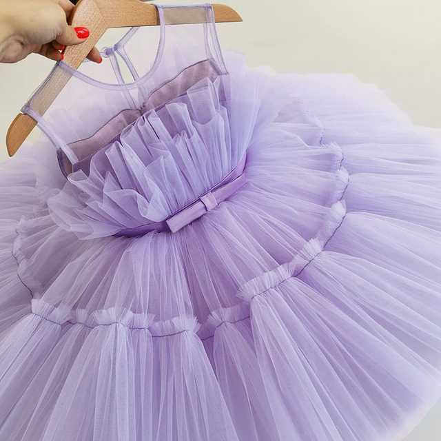 Elegancka suknia wieczorowa dla małej księżniczki - tiulowa druhna na specjalne okazje - Wianko - 10