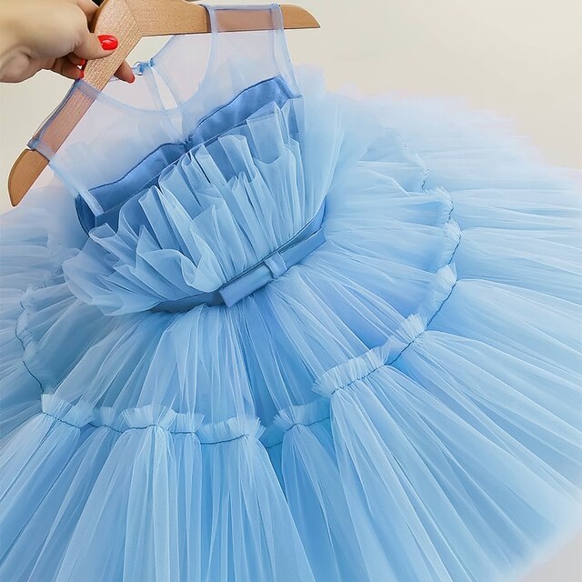 Elegancka suknia wieczorowa dla małej księżniczki - tiulowa druhna na specjalne okazje - Wianko - 16