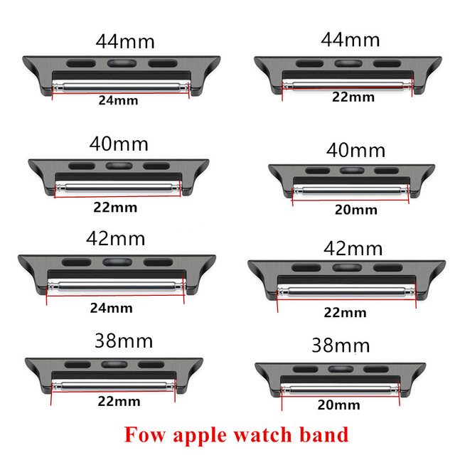 Pasek złączowy ze stali nierdzewnej 1:1 dla Apple Watch Band, 10 sztuk w partii - 38mm/40mm/42mm/44mm - Wianko - 16