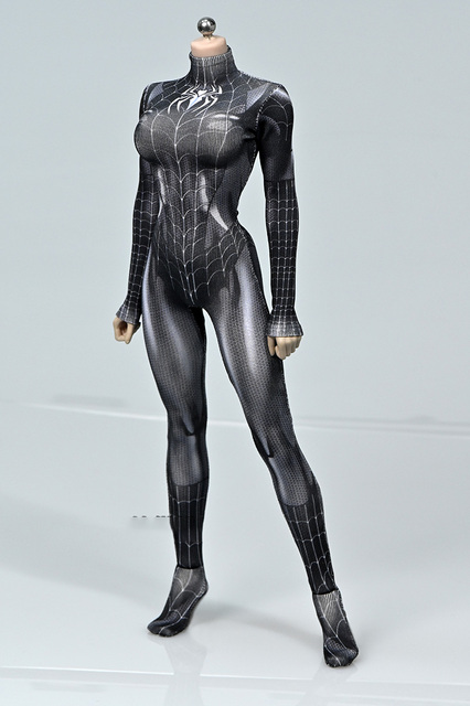 1/6 Figurka akcji Spider Woman z czarnymi rajstopami 3D - dla kolekcjonerów i fanów militarnej tematyki - Wianko - 9