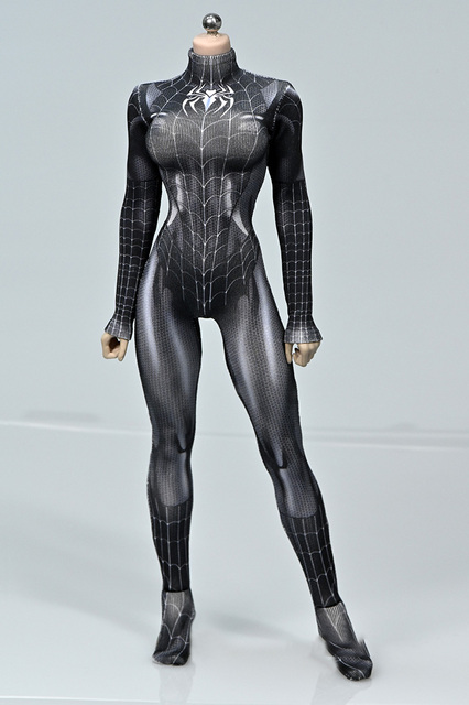 1/6 Figurka akcji Spider Woman z czarnymi rajstopami 3D - dla kolekcjonerów i fanów militarnej tematyki - Wianko - 10