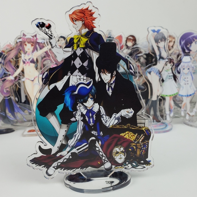 Figurka akcji Anime Ciel Phantomhive Sebastian Michaelis Butler Acrylic Stand Decorative Collectible Doll Gift - Wianko - 2