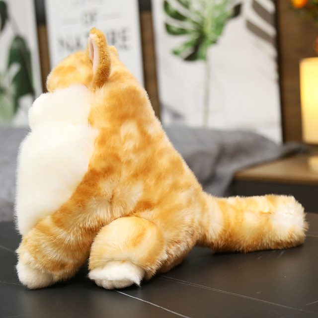 Pluszowy kot Aurora Ragdoll, 25cm, biało-pomarańczowy, miękka lalka dla dziecka i dziewczyny - Wianko - 13
