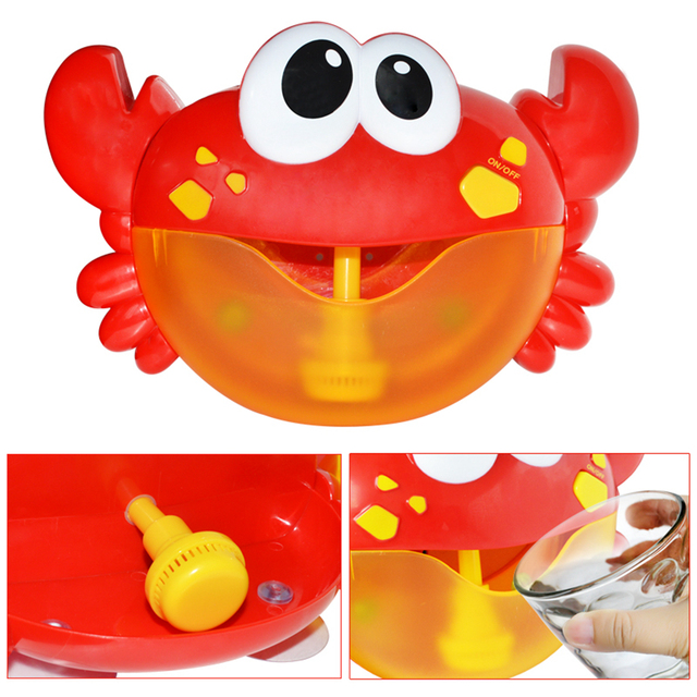 Zabawka kąpielowa dla dzieci - Wanienka z zabawnym krabem, muzyką i maszyną do baniek mydlanych - Wianko - 9