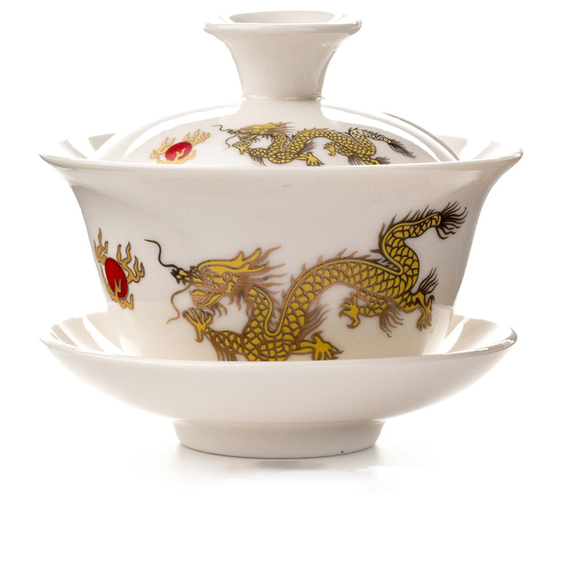 Czarka do herbaty Chiński styl pałacowy Gaiwan z pęknięciami, ceramiczne naczynie na herbatę - Wianko - 5