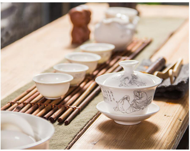 Czarka do herbaty Chiński styl pałacowy Gaiwan z pęknięciami, ceramiczne naczynie na herbatę - Wianko - 1