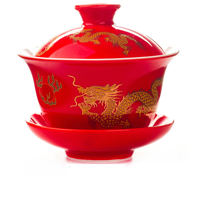 Czarka do herbaty Chiński styl pałacowy Gaiwan z pęknięciami, ceramiczne naczynie na herbatę - Wianko - 12