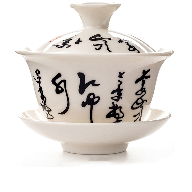 Czarka do herbaty Chiński styl pałacowy Gaiwan z pęknięciami, ceramiczne naczynie na herbatę - Wianko - 7