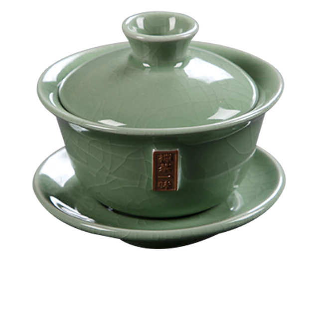 Czarka do herbaty Chiński styl pałacowy Gaiwan z pęknięciami, ceramiczne naczynie na herbatę - Wianko - 16