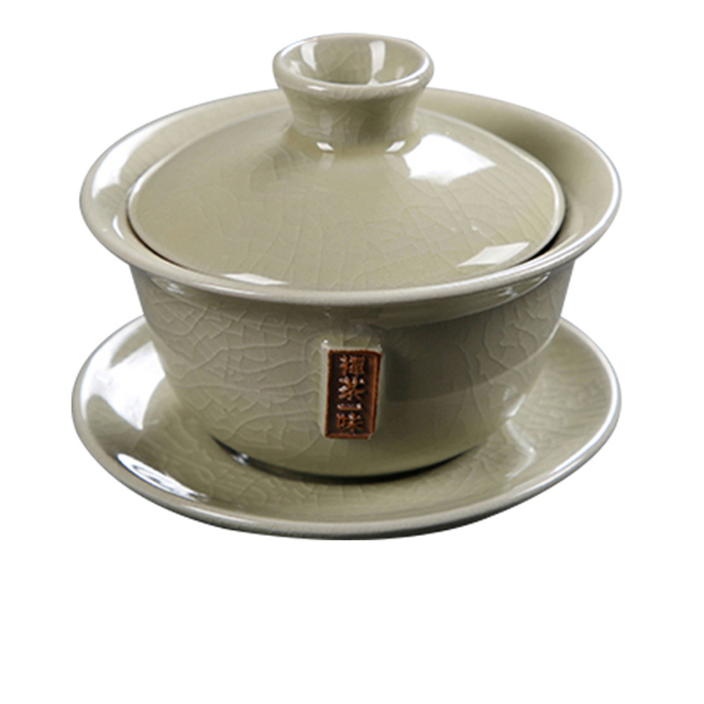 Czarka do herbaty Chiński styl pałacowy Gaiwan z pęknięciami, ceramiczne naczynie na herbatę - Wianko - 15