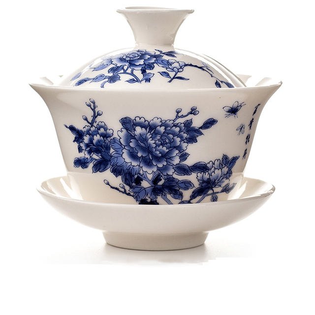 Czarka do herbaty Chiński styl pałacowy Gaiwan z pęknięciami, ceramiczne naczynie na herbatę - Wianko - 2